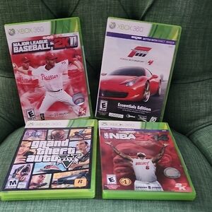 Xbox 360 Game Collection - Red and Green